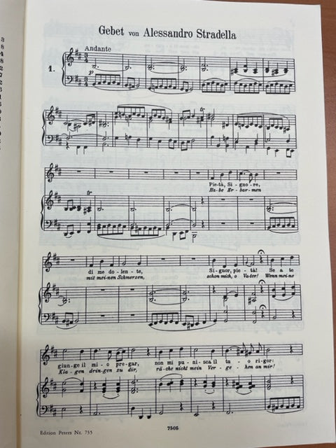 Arien Album - Partition pour voix Alto et piano aux éditions Peters