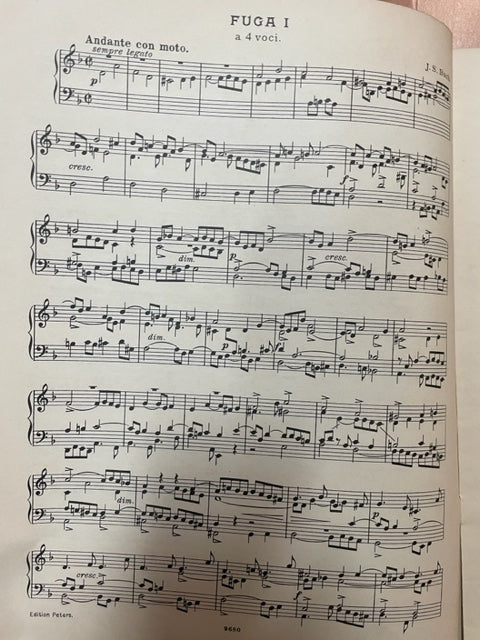 J.S Bach Kunst der fugue partition piano