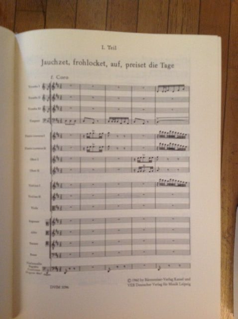 J.S Bach Weihnachts - Oratorium BWV248 Conducteur d'orchestre - exemplaire relié