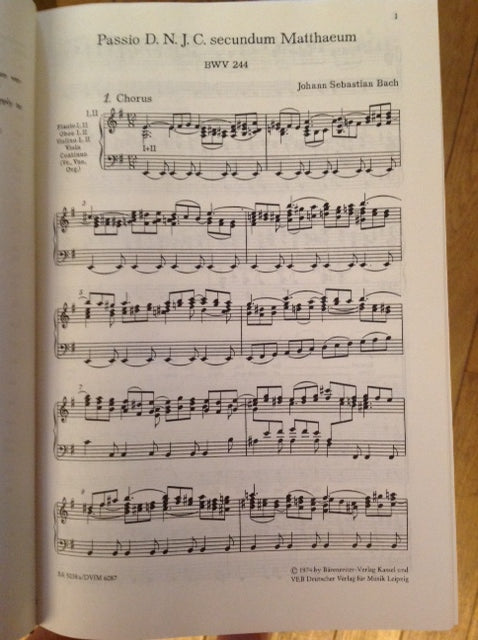 J.S Bach Matthaus Passion BWV244 Réduction piano voix - Exemplaire relié