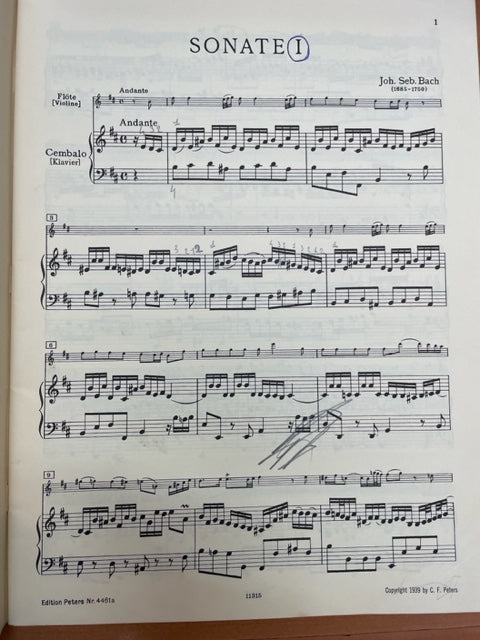 J.S. Bach Sonaten pour flute et piano volume 1 n° 1 - 3