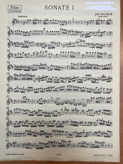J.S. Bach Sonaten pour flute et piano volume 1 n° 1 - 3