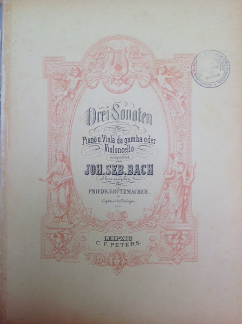 Bach J.S. Sonates et partition pour violoncelle et piano