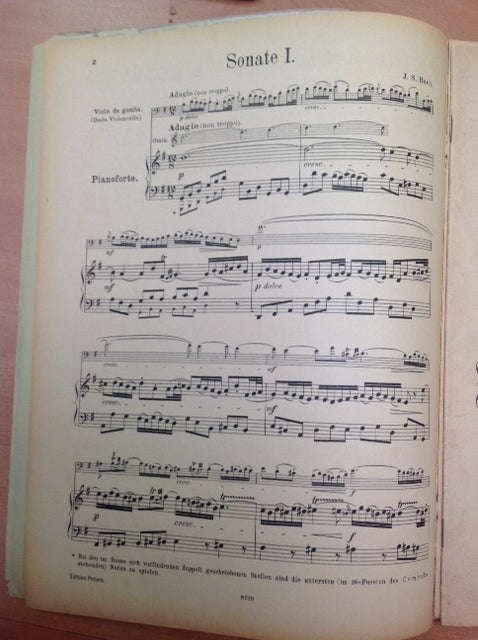 Bach J.S. Sonates et partition pour violoncelle et piano