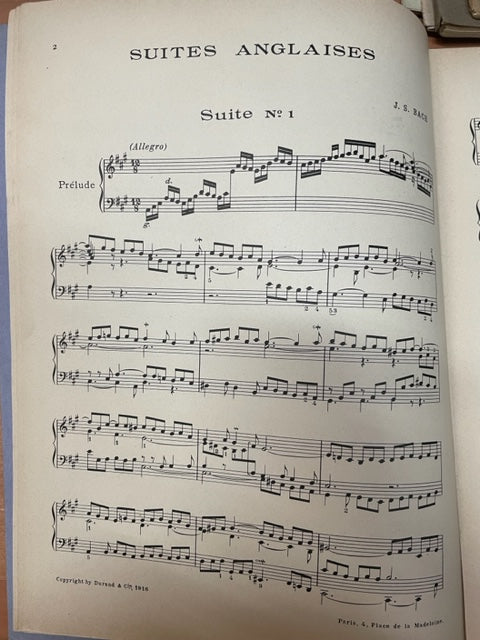 J.S Bach Suites anglaises volume 1 partition piano