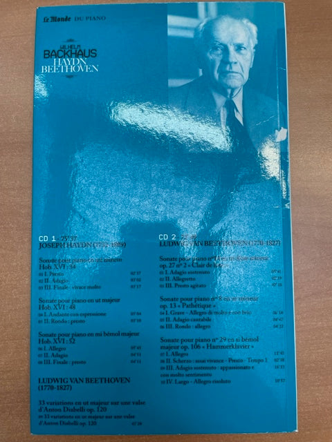 Wilhelm Backhaus Haydn et Beethoven Sonates pour piano - 33 variations op.120 Livret + CD