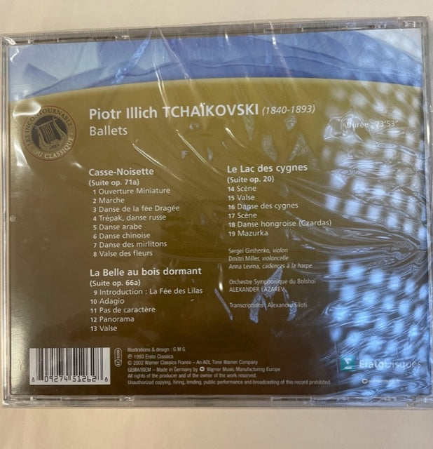 CD Tchaikovski Ballets : Le lac des cygnes - Casse noisette - La Belle au bois dormant