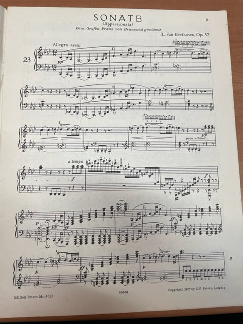 Beethoven Sonate op. 57 - Appassionata partition piano