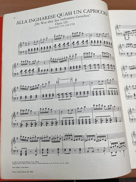 Partition piano BEETHOVEN Klavierstücke op. 33,51,53,77,89,119,126,129