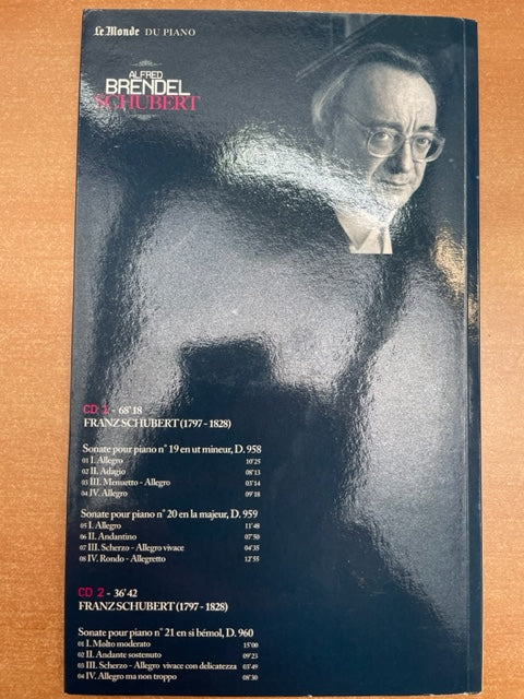 Alfred Brendel Franz Schubert Sonates n° 19, 20 et 21 Livret + 2 CD