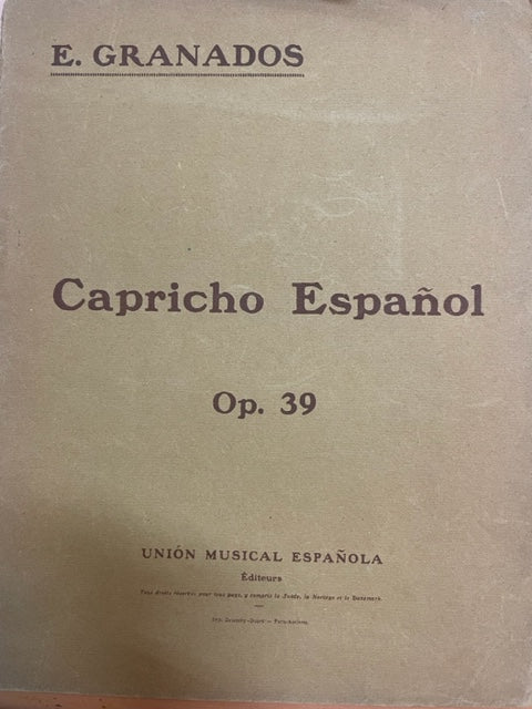 Granados Capricho Espanol opus 39 partition piano