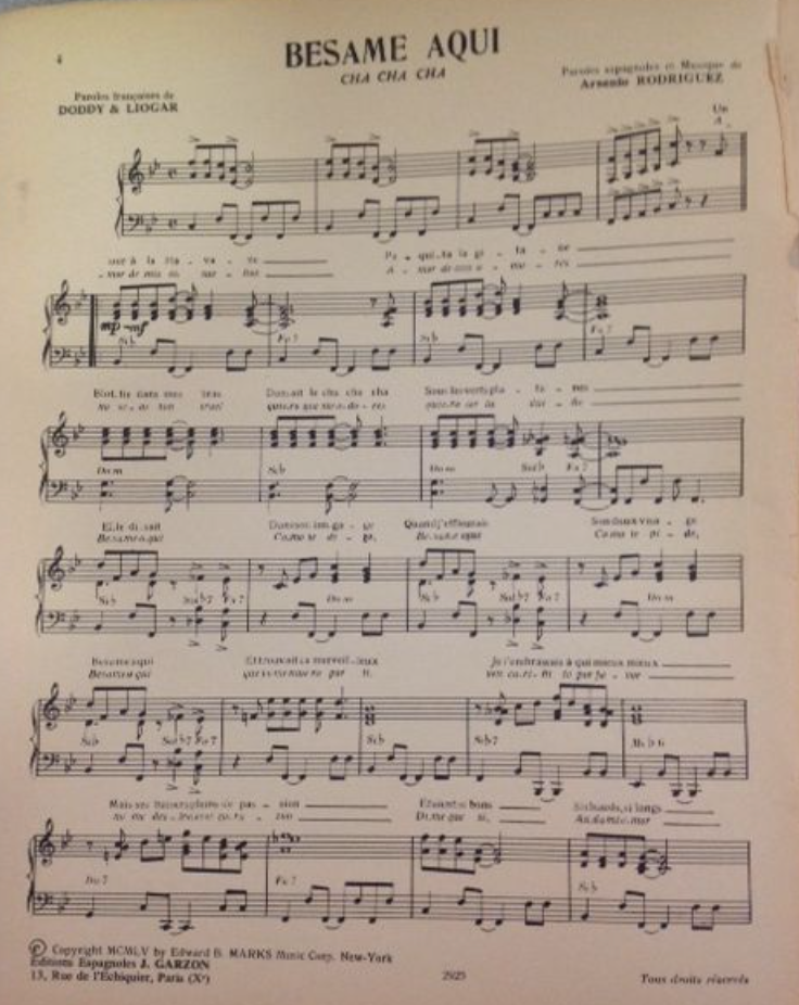 Album Cha Cha Cha partition pour accordéon