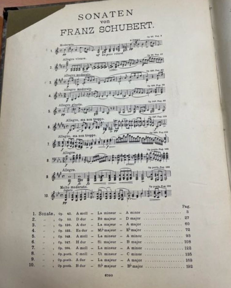 Franz Schubert Sonaten partition pour piano