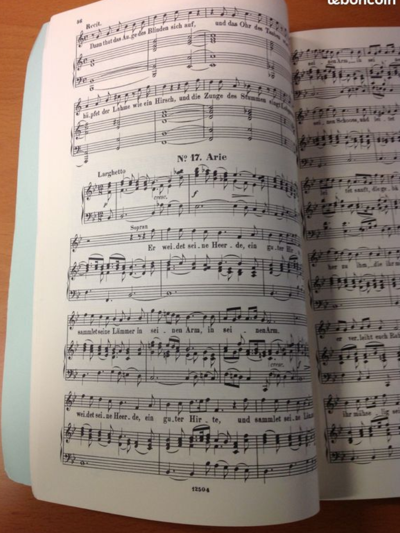 Handel Der Messias Oratorium HWV56 partition pour chant et piano