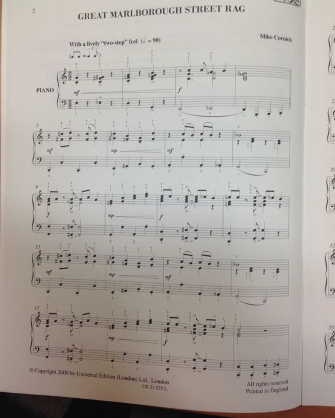 Mike Cornick Dixieland Piano" six pieces capturing the real "feel" of Dixieland music