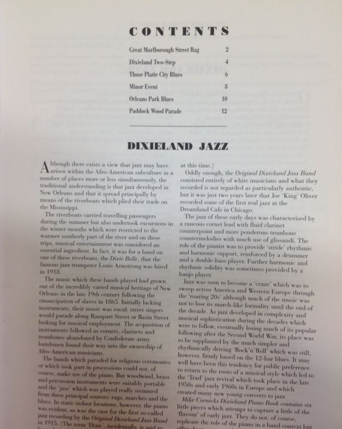 Mike Cornick Dixieland Piano" six pieces capturing the real "feel" of Dixieland music
