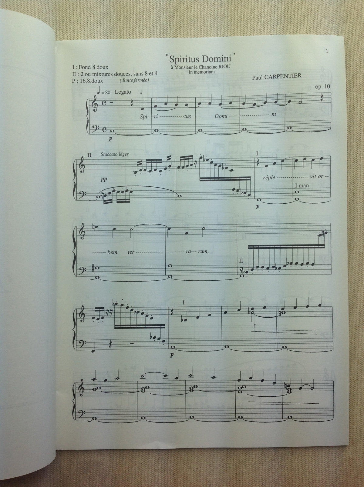 Paul Carpentier Pièces d'orgue