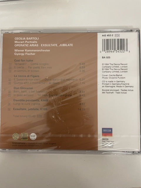 CD Mozart portraits interprété par Cécilia Bartoli