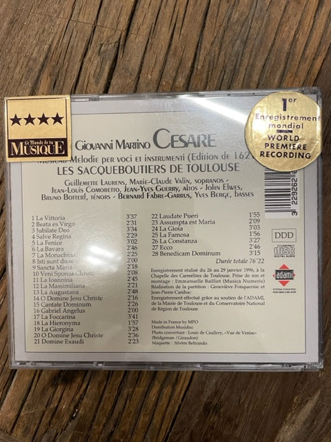 CD Cesare Giovanni Martino Melodie per voci e instrumenti