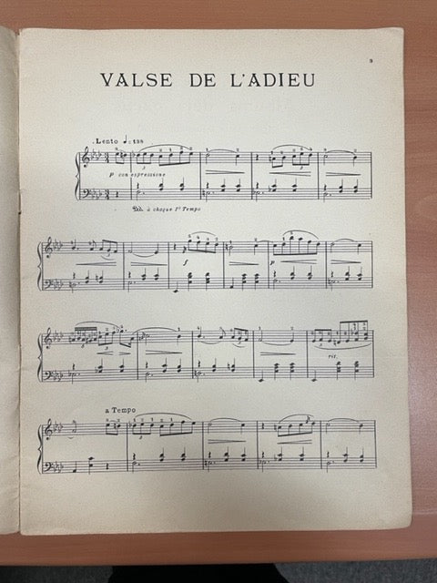 Les douze célèbres oeuvres de Frédérique Chopin partition piano