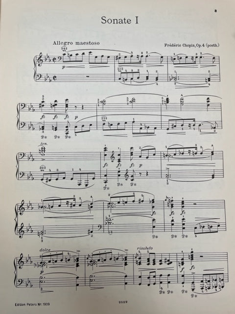 Partition de Frederic CHOPIN Sonaten (op. 4 - 35 -58) pour piano
