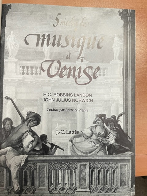 5 siècles de musique a Venise livre de Robbins Landon- 3000 partitions, livres et vinyles d'occasion en vente sur notre site internet gastonmusicclub.fr Gaston Music Store