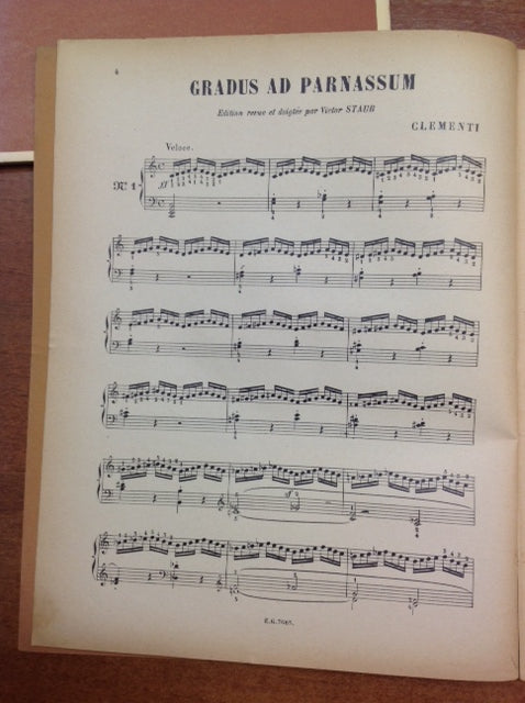 Clementi Gradus ad Parnassum - Etudes pour le piano partition
