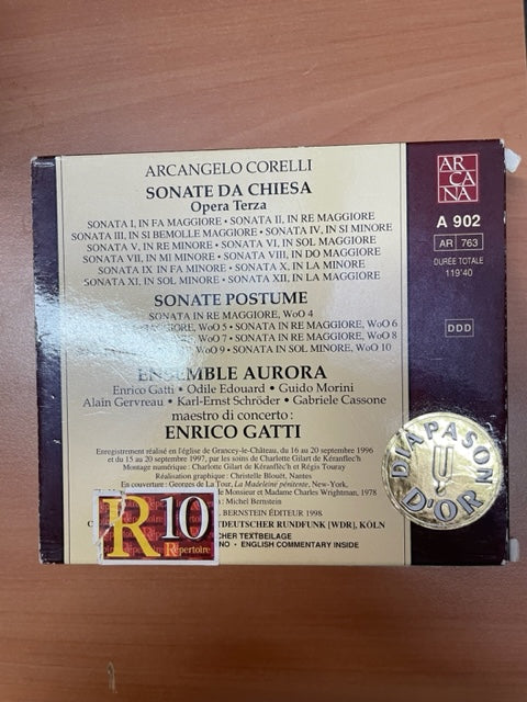 CD Arcangelo Corelli Sonate Da Chiesa opéra Terza sonate postume