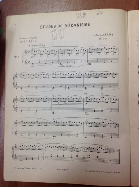Carl Czerny Nouveaux exercices de mécanisme opus 849 partition piano
