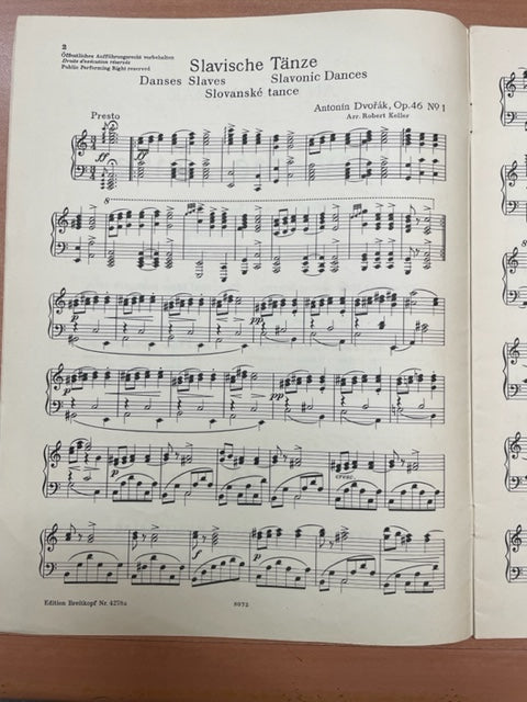 DVORAK Anton Danses slaves op. 46 vol 1 partition piano