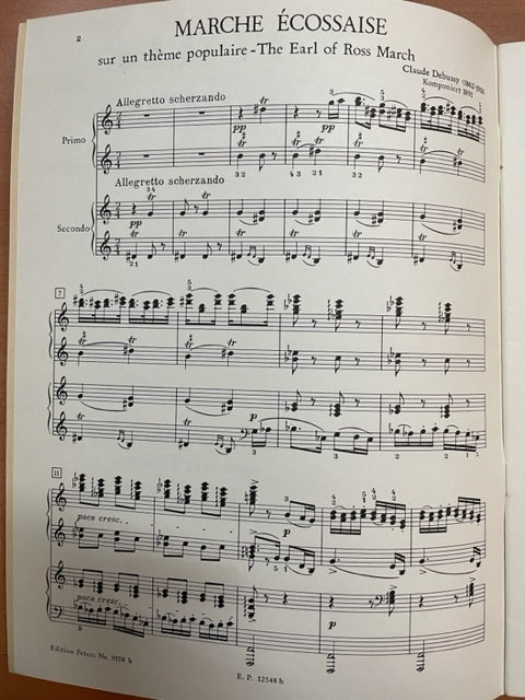 Claude Debussy Marche écossaise sur un thème populaire partition piano