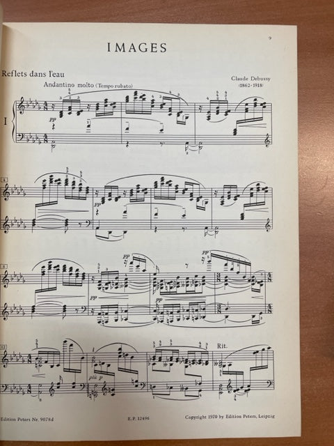 Debussy oeuvres pour piano volume 4 Images partition piano