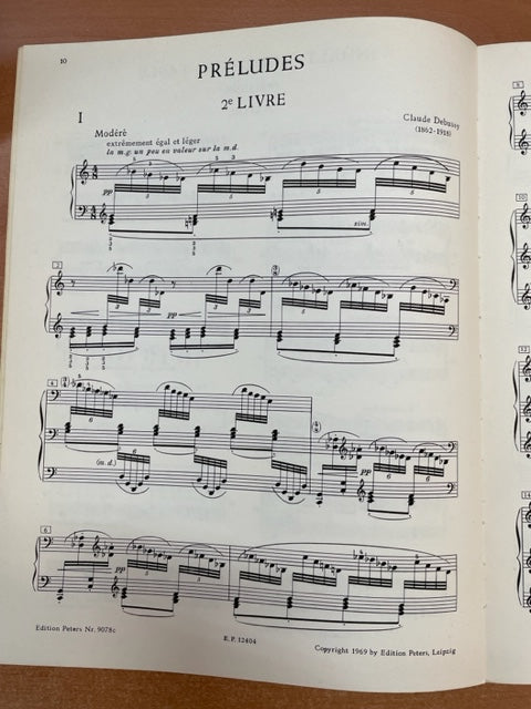 Debussy oeuvre pour piano volume 3 Préludes 2e livre partition piano