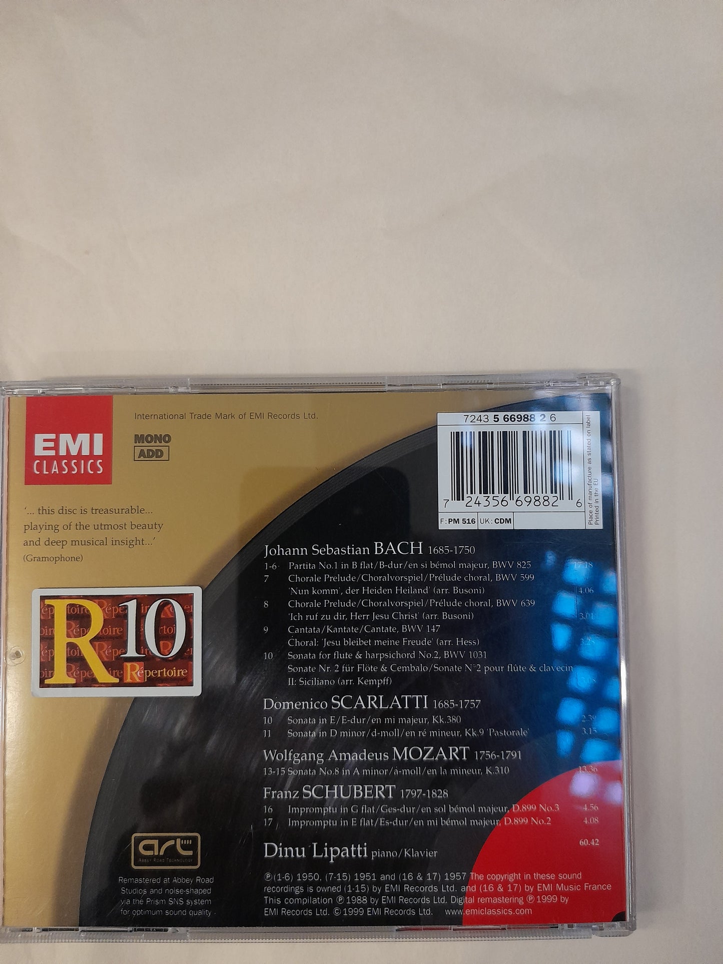 CD Mozart W.A. Concertos pour piano n° 23 et 26 Friedrich Gulda au piano