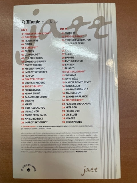 Francis André Django Reinhardt Swing from Paris livret + 2CD