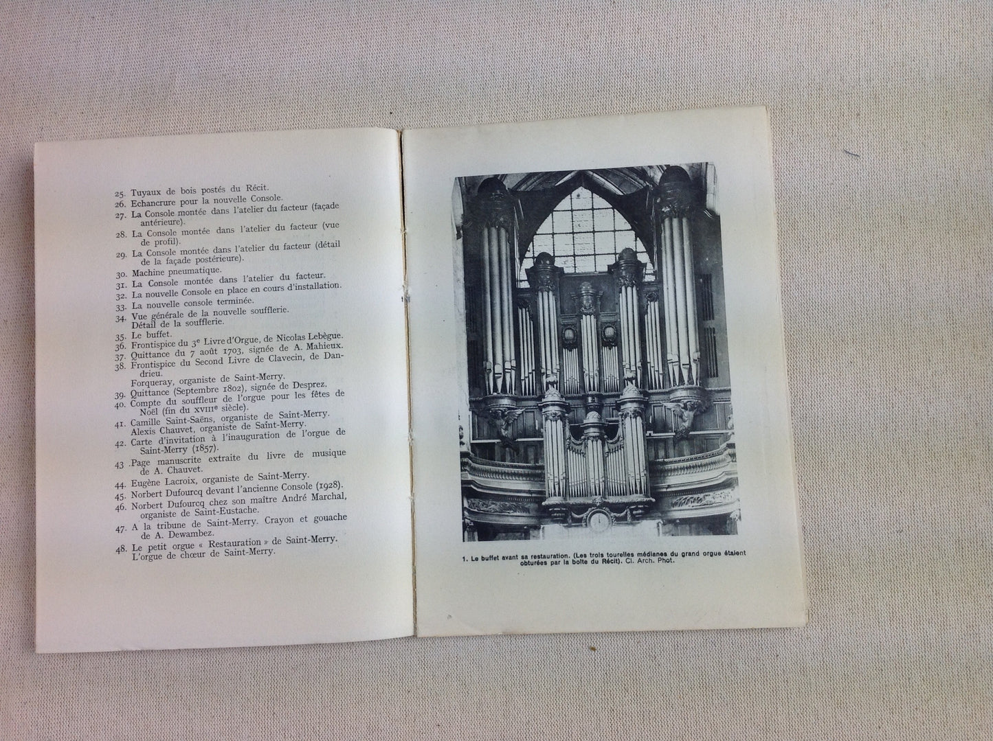 Le grand Orgue et les organistes de Saint-Merry de Paris, livre de Norbert Dufourcq