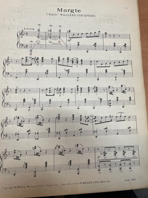 Fats Waller Original piano conceptions partition piano