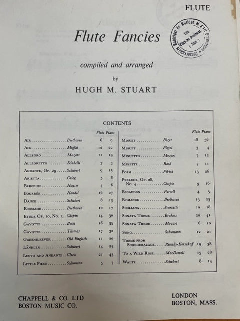 Flute fancies, compiled by Hugh Stuart partition pour flute et piano