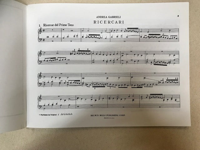 Andrea Gabrieli Organ Works Volume 2