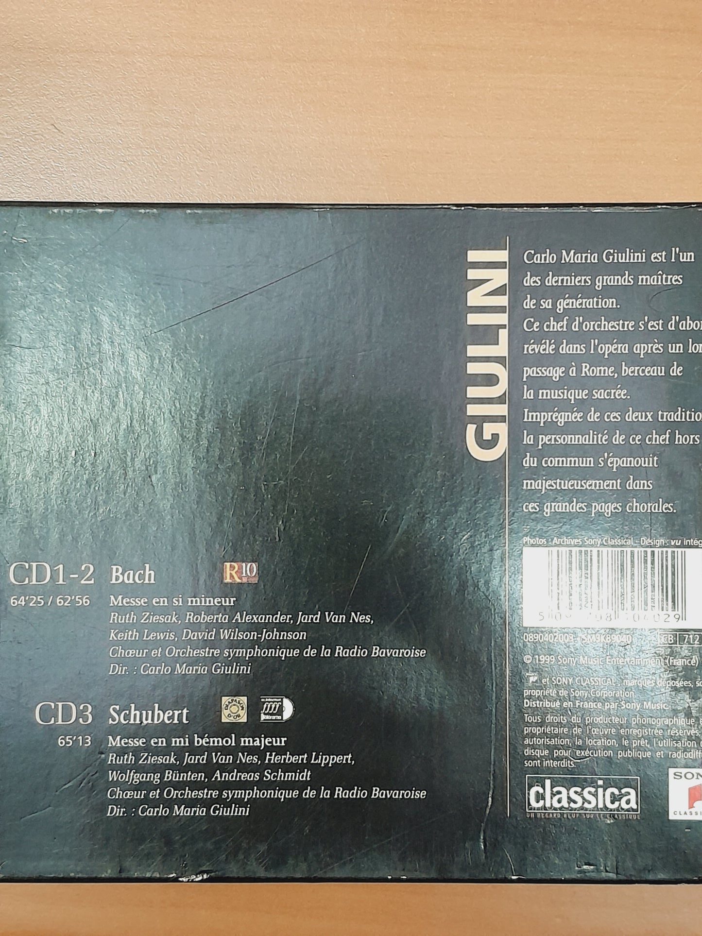 CD Les Absolus : Bach et Schubert direction Carlo Maria Giulini