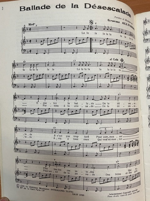 Allwright Graeme Album n° 2 - 10 chansons partition piano voix guitare