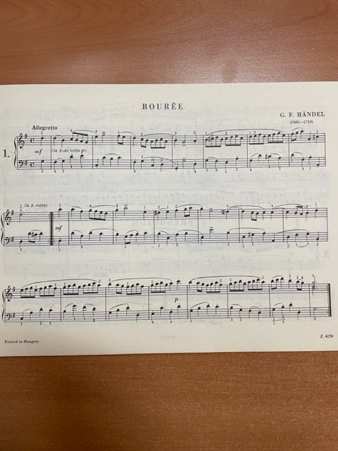Händel 16 kleine Klavierstücke partition piano
