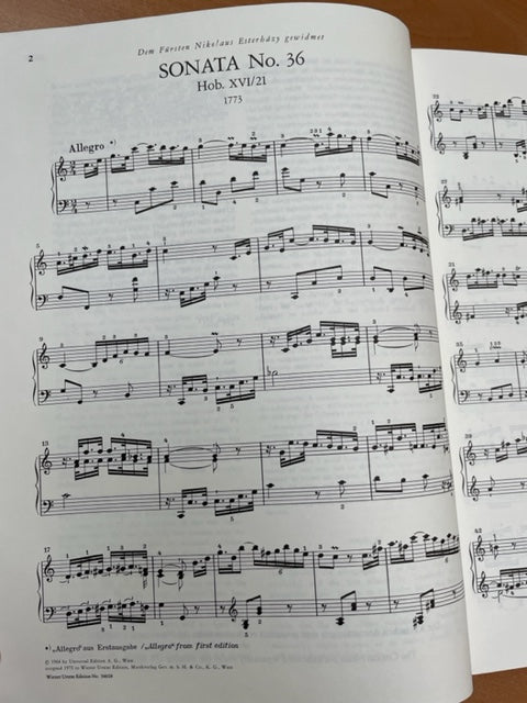 Partition piano Joseph HAYDN Sämtliche Klaviersonaten vol 2 - Hob XVI / 21-32, 35-39