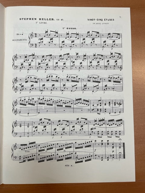 Stephen Heller 25 Etudes pour piano Opus 47-1 et 2