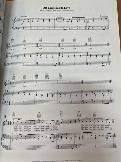 Songbook John Lennon Anthology piano voix et guitare