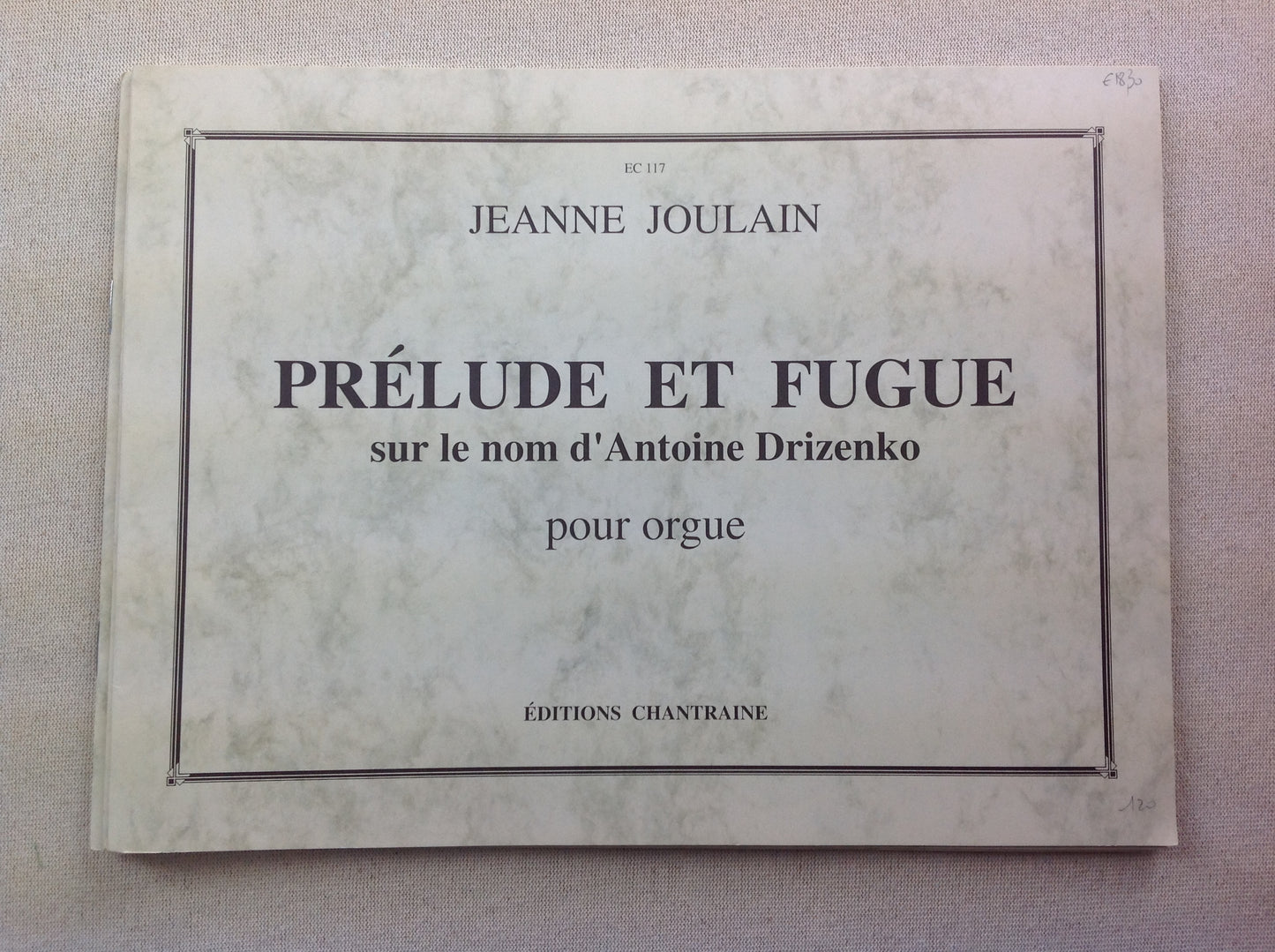 Jeanne Joulain Prélude et Fugue partition pour orgue