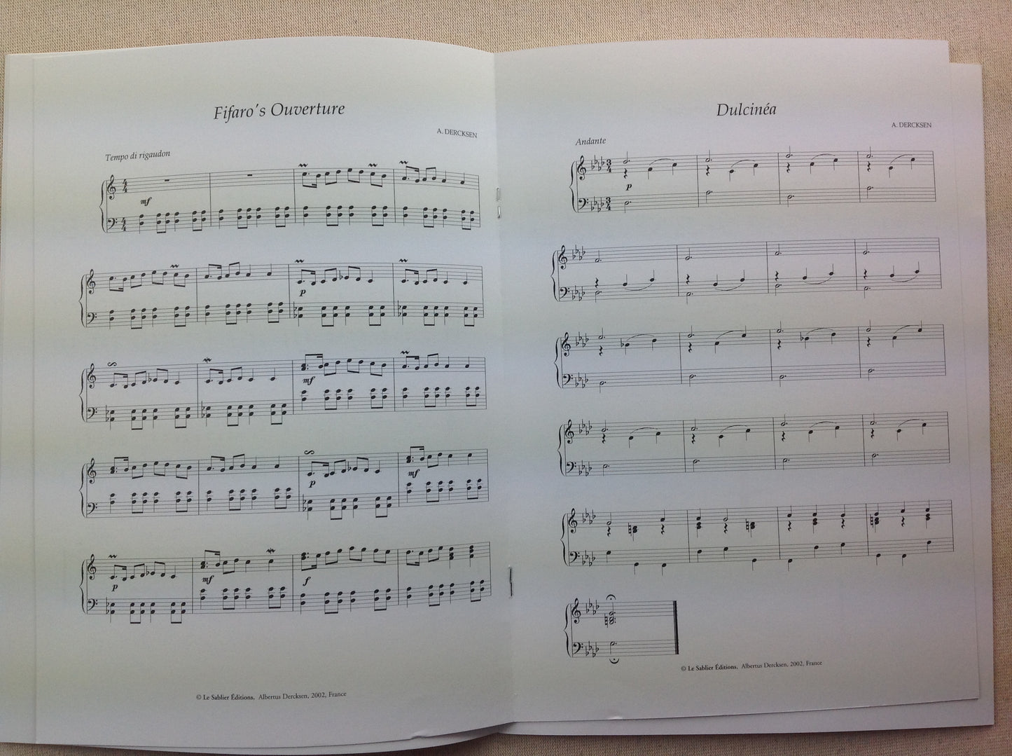 Albertus Dercksen Compositions originales pour orgue l'organiste