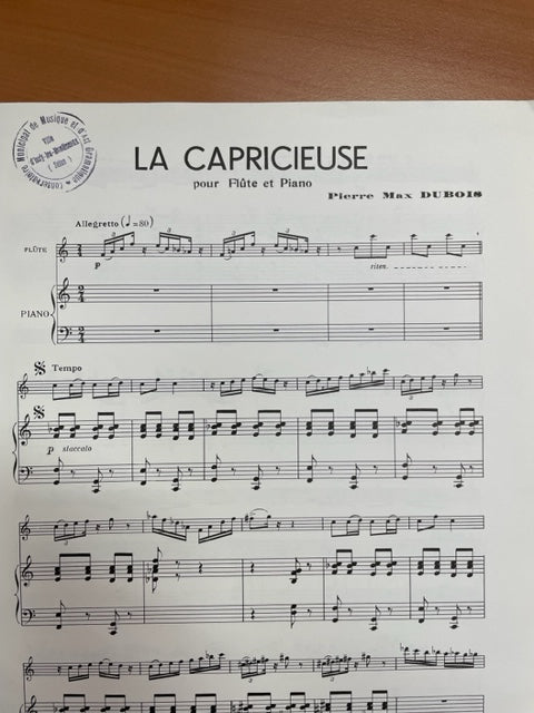 Pierre-Max Dubois La Capricieuse partition pour flute et piano