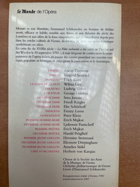 Mozart La Flûte enchantée Livret bilingue + 2CD