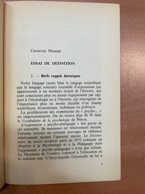 Mialaret Gaston La psycho-pédagogie livre de poche